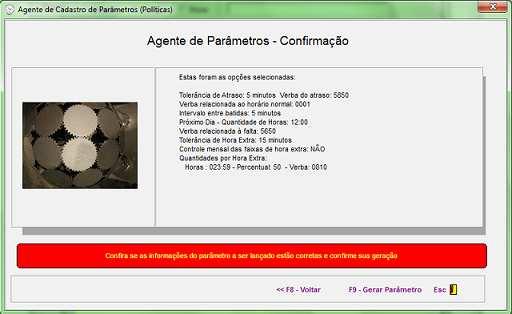 : 5º PASSO Agente de Parâmetros >>