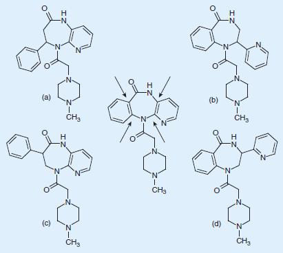 Hipóteses exemplos (III) Parte oeste (west) Devido à pseudo-simetria da molécula, as mesmas hipóteses