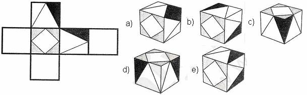 A aresta do cubo mede: a) cm b) 3 cm c) cm d) 6 cm e) 8 cm 7) Considere a figura abaixo, que representa a planificação de um cubo.