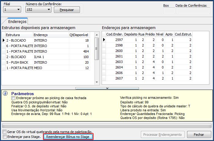 5.5 Acesse a rotina 1704 informe a Filial; 5.