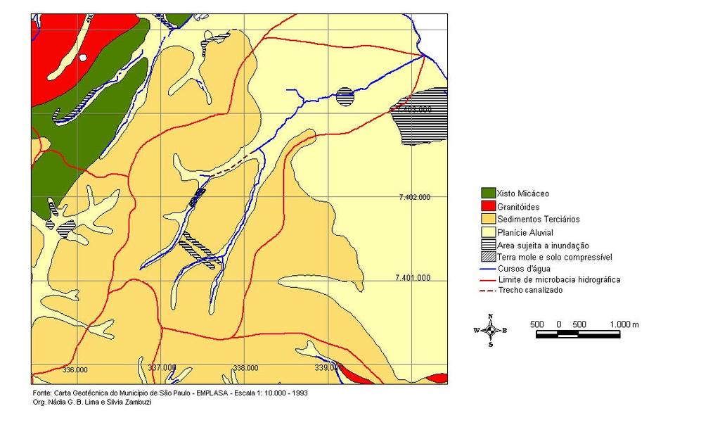 baixas declividades, entre 0 25%, apresentando também alguns trechos entre 25-60%, principalmente nas cabeceiras de drenagem; e parte em área de Planície Aluvial, onde estão localizados os fundos de