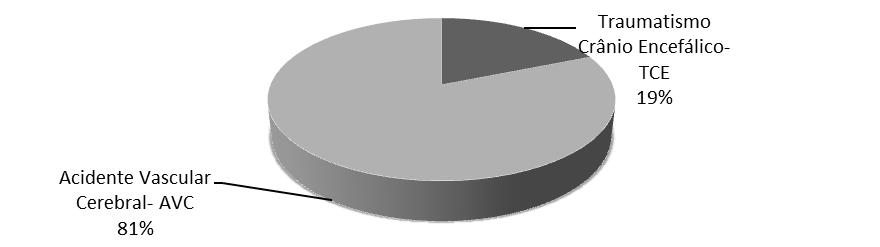 Figura 2- Divisão da amostra de acordo com as patologias ortopédicas e vasculares com maior número de pacientes acometidos No grupo de eventos neurológicos com um número total de