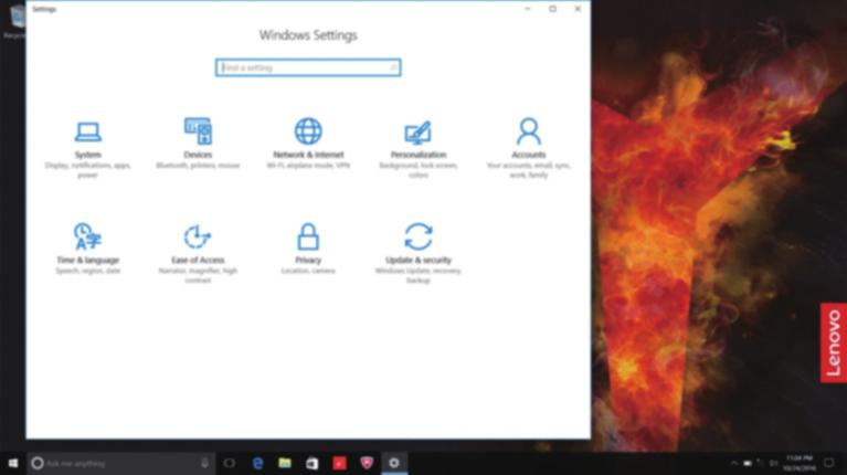 Capítulo 2. Começando a usar o Windows 10 Configurações Configurações permite a você realizar tarefas básicas.