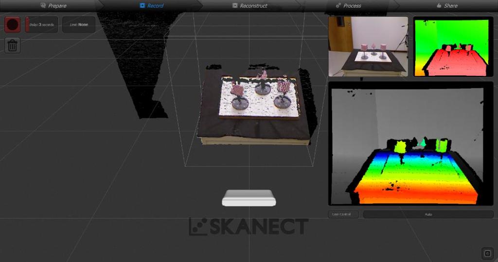58 As digitalizações realizadas utilizando o sistema Kinect 360 utilizaram o programa Skanect para a reconstrução tridimensional.