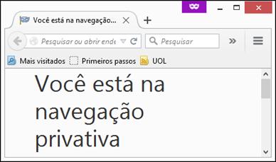 Informática Mozilla Firefox Prof. Márcio Hunecke visitou e o que você procurou na web. Para iniciar a Navegação Privativa, clique no botão Menu e escolha a opção Nova janela privativa.