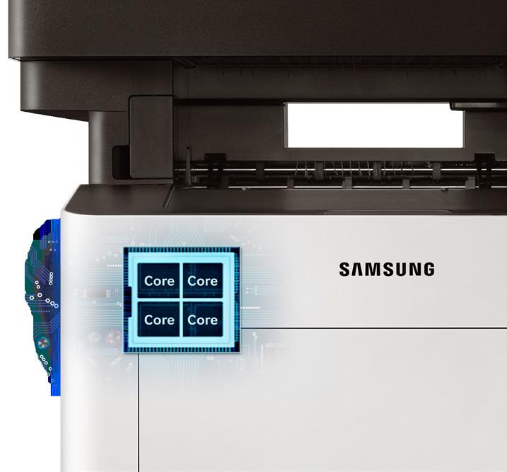 A ProXpress da Samsung garante uma saturação das cores vivas, com precisão e nitidez nos detalhes para uma