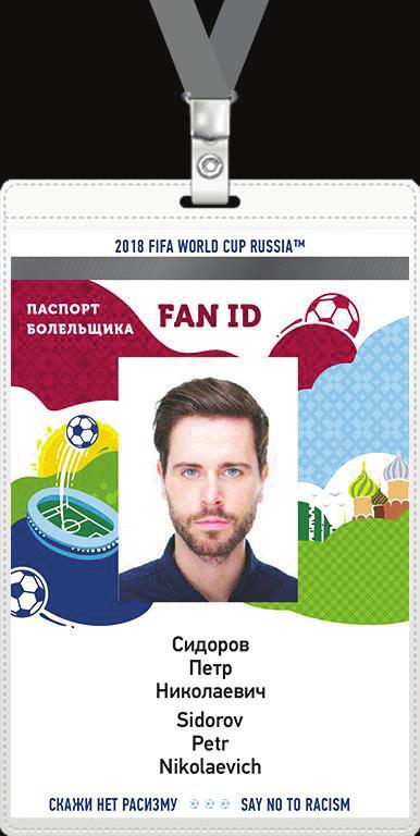 AVISO IMPORTANTE Para aceder aos estádios / jogos do Campeonato do Mundo da FIFA - Rússia 2018, será obrigatório possuir um ID de adepto FAN ID.