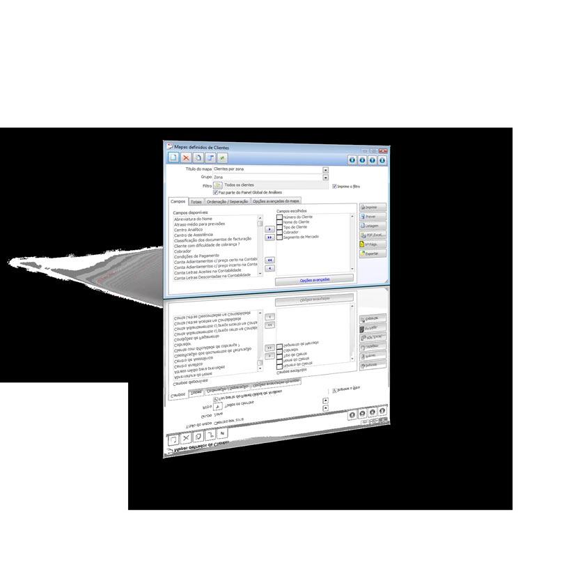 Com esta funcionalidade todos os documentos produzidos pelo software em impressões do utilizador
