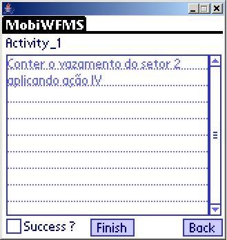 Implementação do MobiWfMS 107 Figura 47 MobiWfMS Client Respondendo uma determinada tarefa 6.3.