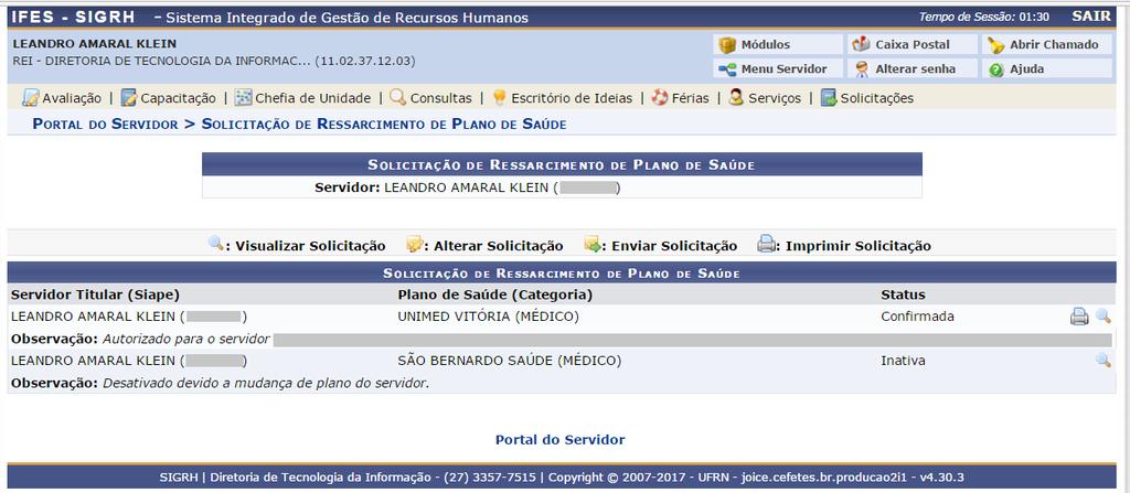 2 Consultar Comprovantes de Pagamento Para consultar os comprovantes de pagamento do plano de saúde (declaração anual fornecida