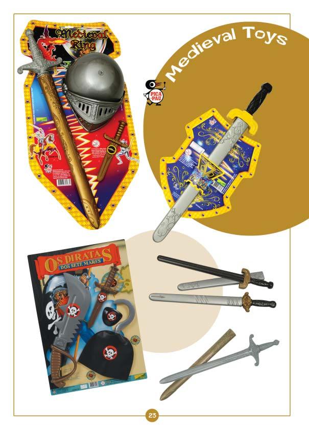 576 Medieval King 70 x 33 cm 575 Super Espadão com Escudo 63 x 28 cm 617 Super Espadão