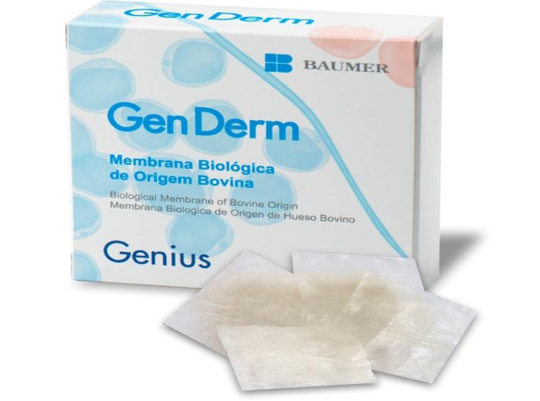 GenDerm e GenDerm Flex Características: Membrana biológica reabsorvível de cortical óssea bovina. Material estéril e biocompatível.