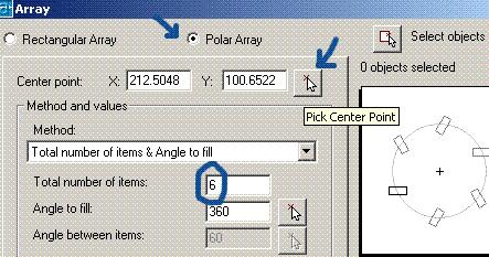 17 Utilize o comando Array - Polar que se encontra no menu MODIFY para fazer seis cópias do triângulo deformado.