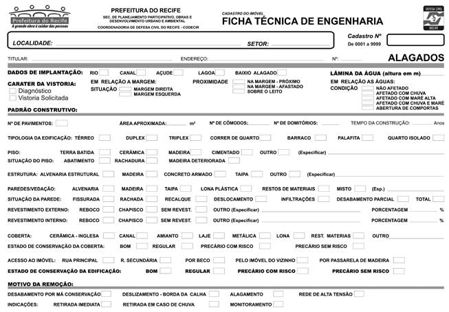 Como exemplo pode ser utilizada a temática padrão construtivo, vinculada à caracterização da vulnerabilidade do imóvel, que pode ser detalhada nos seguintes dados: Quando 12.