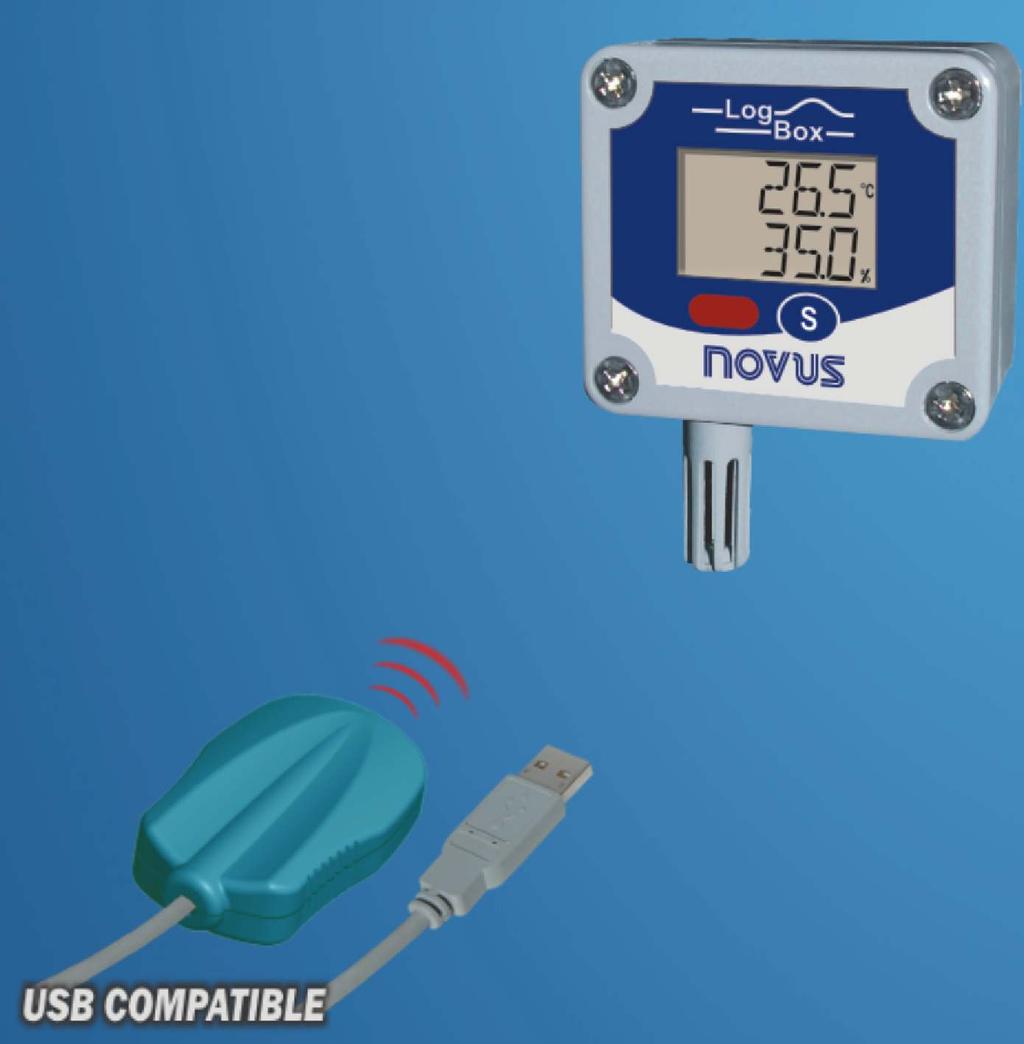 Aquisição, Registro e Supervisão LogBox-RHT LogBox-RHT-LCD é um data logger com sensores de temperatura e umidade integrados.