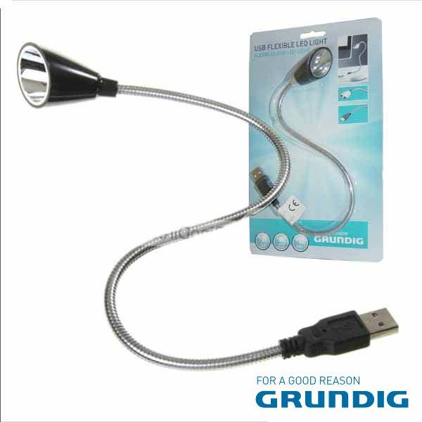38784 31586 LANTERNA FLEXÍVEL 1 LED P/ PORTATIL COM USB - Candeeiro flexível por USB com LED - Corpo flexível e facilmente moldável - Conexão por USB.