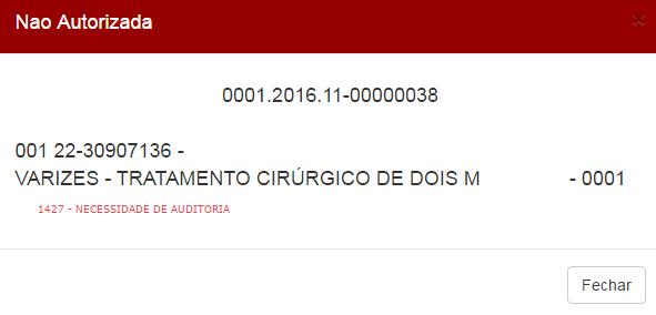 Portal do Prestador Guia SP/SADT - Liberação Para as guias analisadas internamente pela