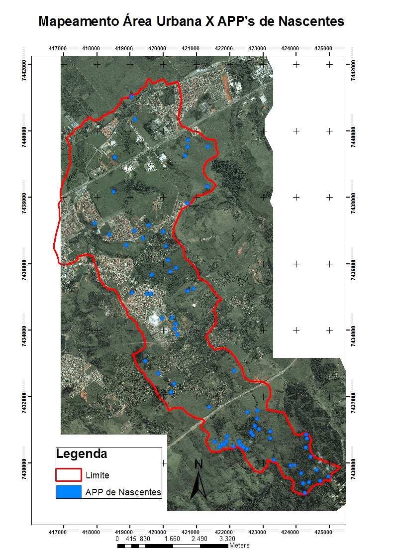 Figura 4 APP de Drenagem Segundo a legislação atual, em topos de morros, margens de rio e encostas, regiões consideradas essenciais para manter o equilíbrio ecológico, preservar as nascentes e cursos