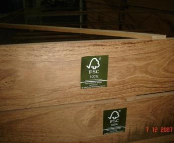 produtos de madeira certificados de acordo com os
