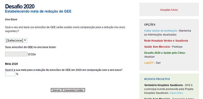 TERCEIRA ETAPA: Estabelecimento de meta de redução de emissões de GEE Definição e gestão da sua meta de redução de emissões de GEE A meta de redução de emissões de gases de efeito estufa é