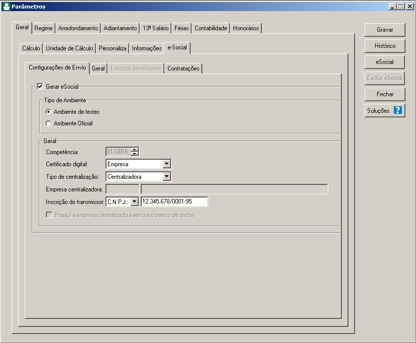 Como configurar os Parâmetros da empresa