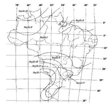 Tabela 1: Condições e ensaio de estanqueidade à água de sistemas de vedações verticais externas. Fonte: NBR 15575 Figura 03 - Condições de exposição conforme as regiões brasileiras.