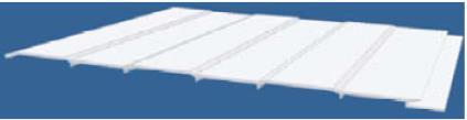 P 100 Placa em PVC com espessura de 6 mm e acabamento nervurado (imitação do painel),