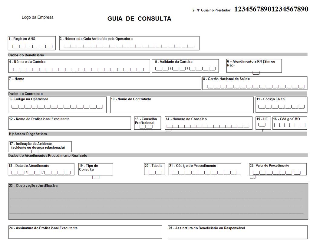 Guia de Consulta Guia utilizada para cobrança de consulta eletiva.