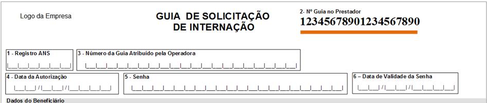 Guia de Solicitação de Internação Guia utilizada na