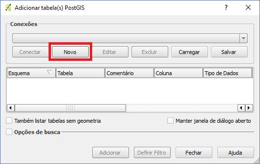 Para começar este processo, acesse o menu Camada Adicionar camada PostGIS.