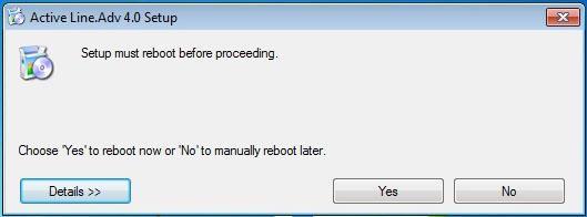 O Windows poderá pedir para ser reiniciado durante a instalação dos componentes, clique no botão Yes