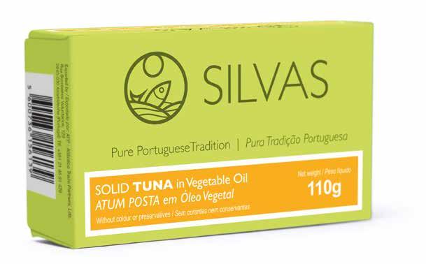 CONSERVAS DE PEIXE Atum em Óleo Vegetal 20 ATUM EM ÓLEO VEGETAL PRODUTO/MARCA: Atum em Óleo Vegetal EMBALAGEM: Lata APRESENTAÇÃO: 110 g CARACTERÍSTICAS: O Atum em óleo Vegetal possui um alto valor