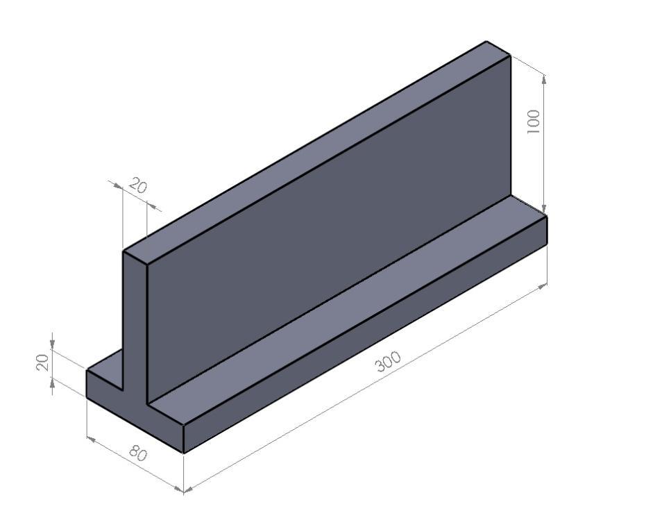 4.4. Desenvolvimento do protótipo. A geometria do acumulador construído foi a de uma aleta retangular única, com uma base, formando um T.