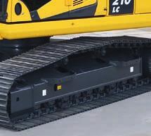 Estão disponíveis duas linhas hidráulicas opcionais para montar diversos acessórios 6 6 modos de trabalho A PC210/LC-11 proporciona a potência necessária com consumo