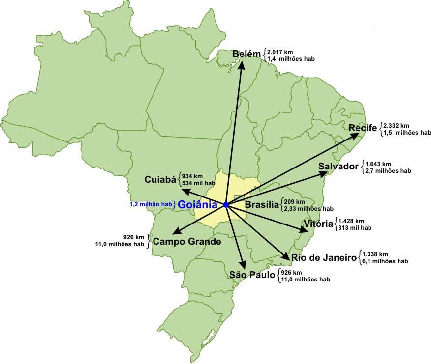 Localização Geográfica Estratégica Goiás