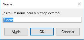Na opção Bitmap podemos também inserir uma que não esteja na lista de bitmaps do Impress Para executar este recurso utilize a imagem Blocos, disponibilizada no nosso ambiente virtual (faça o