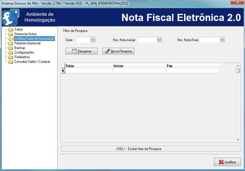 Ícone da NFe Inutilizar Faixa de Numeração Agradecemos sua participação! Dúvidas sobre treinamentos: equipe.treinamento@folhamatic.