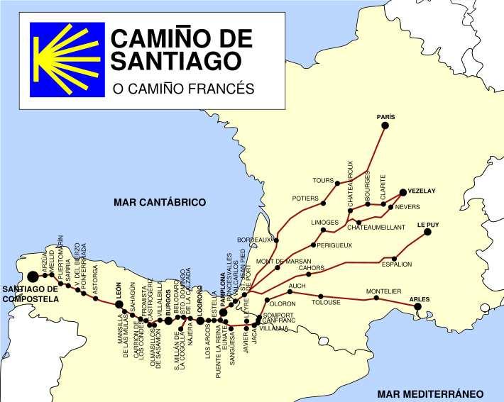 O Camiño de Santiago. Cando a Reconquista chegou ata o río Douro, os contactos do Norte da Península cos países de Europa foron máis intensos.