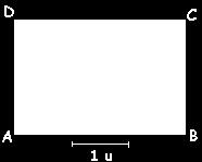 O segmento horizontal que passa no meio do retângulo e os segmentos verticais, dividem o retângulo em seis quadrados tendo cada um 1 unidade de área.