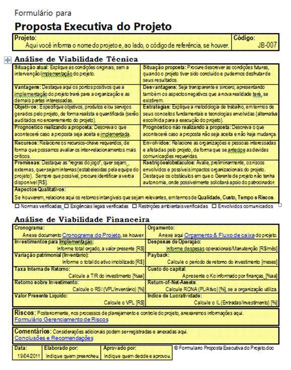 Restrições/obstáculos: Aspectos Qualitativos: Análise de viabilidade Financeira Cronograma: Orçamento: Investimentos para