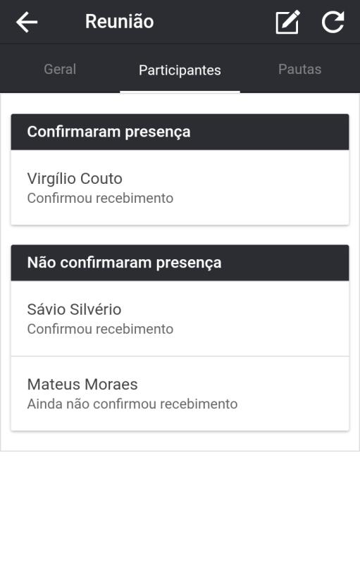 REUNIÃO VIRTUAL Quando o status apresentar Agendada, basta