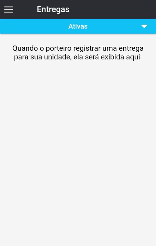 ENTREGAS Entregas Apenas porteiro inicia controle de encomendas Para