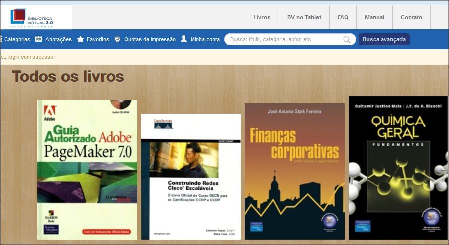 Pesquisa passo a passo 2. Livros eletrônicos 26 Biblioteca virtual 3.0: Base de dados de Livros-textos em português, disponibiliza acesso á leitura total de aproximadamente 1.