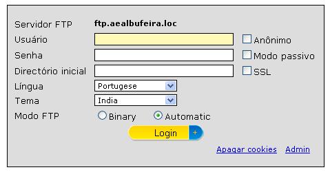 Pode aceder ao FTP através do http://aealbufeira.