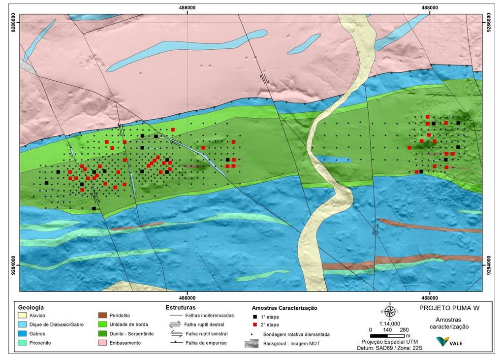 Distribuição espacial Caracterização mineralógica; Análise