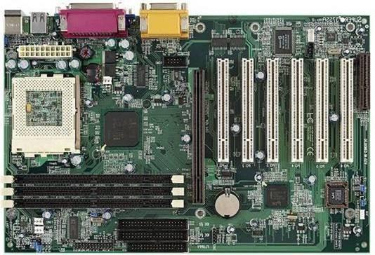 Placa-Mãe (Mother Board) PENTIUM III Conectores de E/S Slots PCI Slot AGP