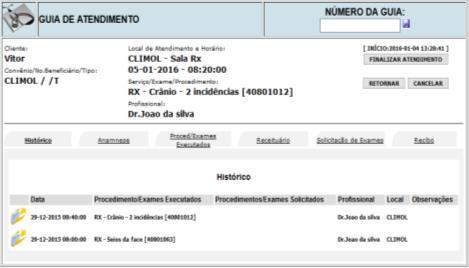 Preenche Guia de Solicitação de Exames/Procedimentos 7.