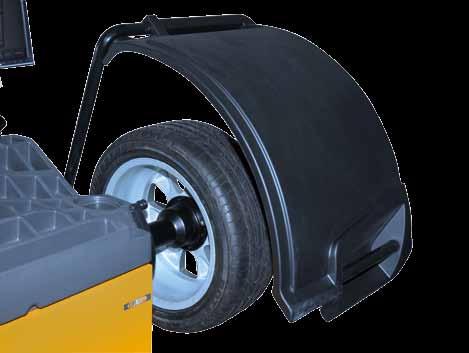 PROTECCIÓN DE RUEDA La nueva protección de rueda permite montar ruedas con diámetro máximo de hasta 44.
