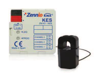 ZN1IO-KES KES Medidor de Energia KNX KES é o contributo da Zennio para a redução do consumo energético.