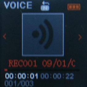 5.5. MODO GRAVAÇÕES VOICE OPERAÇÕES BÁSICAS Sob o menu principal escolha [Gravações], e então você poderá acessar a interface do reprodutor de arquivos de voz proceda da seguinte maneira: Play/Pause
